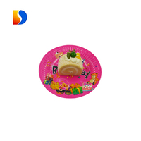 Assiettes en papier modernes personnalisées de 9 pouces, jetables, colorées, écologiques, compostables, biodégradables, résistantes à l'eau, avec plateau, pour fêtes