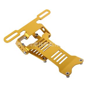 Soporte de matrícula ZUQING Extreme Bee UB-126 dorado, marco de soporte trasero ajustable para motocicleta - Product Image 1
