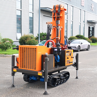 Foreuse de puits d'eau SM200 de 200 m avec compresseur d'air, sur chenilles, diesel