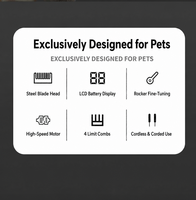 Kit de Toilettage pour Animaux de Compagnie, Tondeuse à Poils pour Chien et Chat, Sans Fil, Rechargeable, Affichage Numérique, Tondeuse pour Animaux de Compagnie de Petite et Grande Taille