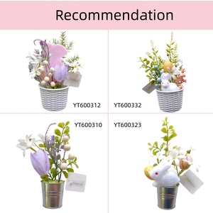 Meilleures ventes de fournitures de décoration artisanales faites à la main panier de fleurs de lapin ornement de <span class=keywords><strong>Table</strong></span> panier de lapin personnalisé pour la déco de Noël - Product Image 5