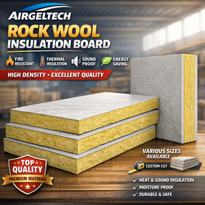 Panneau d'isolation thermique en <span class=keywords><strong>laine</strong></span> <span class=keywords><strong>de</strong></span> roche ignifuge A1 30 mm 140 kg/m³ - Écologique et robuste pour les toitures industrielles et <span class=keywords><strong>de</strong></span> bâtiments - Product Image 1