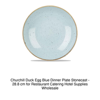 Assiette plate bleu œuf de canard 28,8 cm Churchill Stonecast -12-Sdesev111