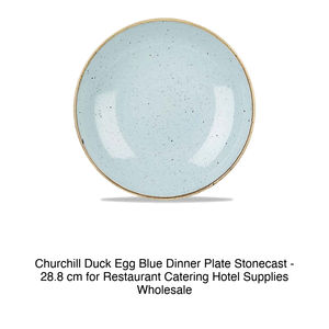Duck Egg Blue Flat Plate 28.8 cm Churchill Stonecast -12-Sdesev111 - Product Image 2
