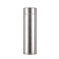 Tasse à thé isotherme à double paroi en titane pur de qualité professionnelle, avec séparateur thé-eau, design droit et haut, maintien au chaud 6-12h