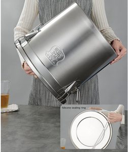 Balde de Leite Hermético de Aço Inoxidável 304 para Cozinha 6L 12L 21L, Lata de Compostagem de Batata, Recipiente Metálico para Armazenamento de Alimentos - Product Image 3