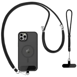 Multicolor Adjustable Nylon Phone Strap Universal Crossbody Wrist Necklace Patch Lanyard Chain for Smartphones