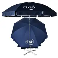 Holt Verkoop Strand Paraplu Met Stand Outdoor Logo Print Winddicht Tigo Zee Paraplu Parasol