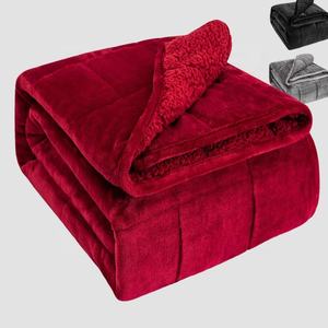 Offre Spéciale confortable aide à soulager le <span class=keywords><strong>stress</strong></span> du sommeil sherpa minky polaire adulte gravité lourde <span class=keywords><strong>couverture</strong></span> pondérée snsory pour dormir - Product Image 3