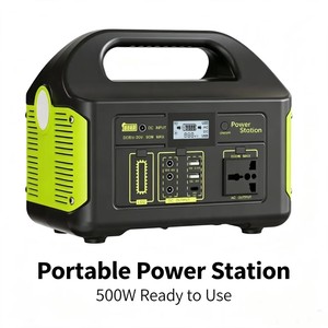Station d'alimentation portable 500W avec batterie LiFePO4, onduleur à onde sinusoïdale pure MPPT, charge solaire, alimentation de secours pour la maison et l'extérieur - Product Image 2