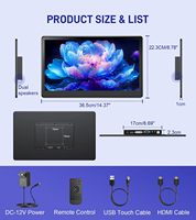 Monitor Táctil FHD de 15.6 Pulgadas con Pantalla IPS, Resolución 1920x1080, Frecuencia de Actualización de 60 Hz, Interfaz Tipo C