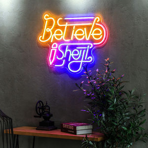 Letrero Luminoso de Neón, Letras Personalizadas con Luz LED, Logotipo de Tienda, Tira de Luz Decorativa, Letrero para Puerta de <span class=keywords><strong>Instagram</strong></span>, Decoración Exterior - Product Image 1