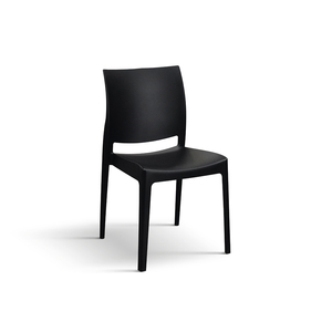 Alberto <b>Chair</b> Set Of 4 Black Polypropylene Indoor Outdoor <b>Garden</b> <b>Chairs</b> - Product Image 1