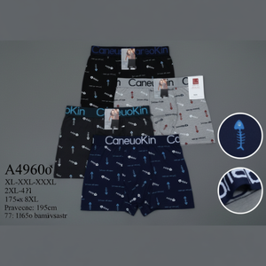 Boxer da uomo XXL mutandine in Nylon Spandex traspirante Plus Size con Logo in vita semplice Design boxer de hombre di qualità - Product Image 1