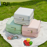 Valise rose légère Spinner Wheels Bagages de voyage pour enfants Bagages à main de 14 pouces
