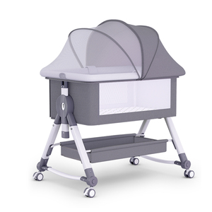 <span class=keywords><strong>Culla</strong></span> per Neonati di Alta Qualità con Funzione Co-sleeping, Altezza Regolabile, Cestello Portaoggetti e Funzione Dondolo - Product Image 3