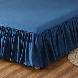 Lino largo volantes naturaleza falda de ropa de cama para la casa y <span class=keywords><strong>el</strong></span> <span class=keywords><strong>hotel</strong></span> 100% ropa de cama - Product Image 6