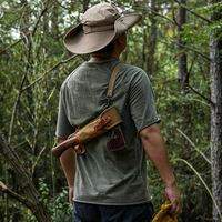 Étui pour hache double Wilderness en cuir de vachette, accessoire de camping extérieur pour l'escalade et la randonnée 46cm/56cm