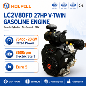 Moteur à essence à démarrage électrique refroidi par air à double cylindre King Power 27HP LC2V80FD 764CC Euro 5 ISO9001 pour utilisation en bateau - Product Image 1
