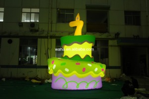 Sculpture de gâteau d'<span class=keywords><strong>anniversaire</strong></span> gonflable personnalisée, gonflable publicitaire pour décoration commerciale et photomaton - Product Image 4