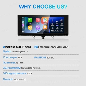 Navihua Car Radio 12.3 Inch Carplay GPS Navigation Multimedia Video <b>Player</b> Display Screen Car Audio for Lexus LX570 2016-2021 - Product Image 6
