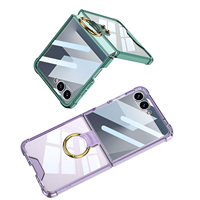 Coque de téléphone PC antichoc et étanche avec anneau de maintien pour Z Flip 5/6/7, protection intégrale 360° avec coussin d'air, couleurs variées – Meilleures ventes