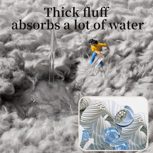 Tapis de salle de bain en polaire Ice Cream, rectangulaire, en microfibre, absorbant, antidérapant, tailles personnalisées, design minimaliste - Product Image 4