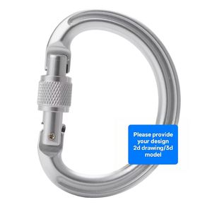 Servizi di produzione personalizzati in fabbrica D701S2 in lega di alluminio <span class=keywords><strong>D</strong></span> a forma di moschettone rampicante gancio fibbia resistente 12KN - Product Image 1