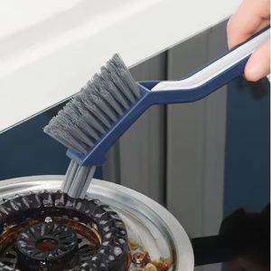 Cepillo multiusos para limpiar juntas de azulejos de baño, cepillo para limpiar ranuras de ventanas, cepillo manual para limpiar esquinas de paredes del hogar, herramienta de cocina - Product Image 1