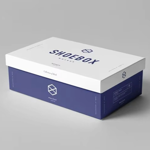 Boîte d'emballage en papier personnalisable de luxe de haute qualité chaussures matériaux recyclés écologiques 170 GSM papier d'art impression offset - Product Image 1