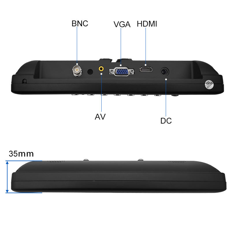 Wholesale Cheap Price 8 Inch Mini LCD Monitor Plastic Shell Frame with TFT VGA HOMI AV BNC Input Cable for Industrial Business
