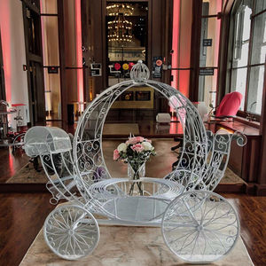 Grand chariot de cendrillon blanc personnalisable chariot de cheval de citrouille royale accessoires de mariage décoration de table de fête thème de citrouille royale - Product Image 5