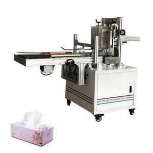 Ce Lage Prijs Semi Automatische Tissues Papier Kartonnen Doos Verpakking Machine Met 15 Dagen Levertijd