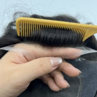 Sistema Capilar Masculino con Ondas Sueltas, 120% de Densidad, Base de PU Ancha, Línea de Cabello Natural, Postizo Hecho a Mano para Uso Diario