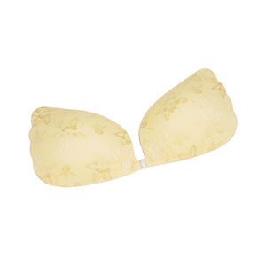 Conjuntos de sujetadores de encaje jacquard sin tirantes <span class=keywords><strong>para</strong></span> mujer, nuevos de fábrica, al por mayor, push-up, copa fina no tejida, transpirable e invisible - Product Image 2