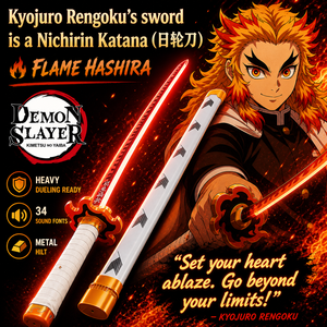 Sabre laser Kyojuro <span class=keywords><strong>Rengoku</strong></span>, épée lumineuse, Katana Nichirin, Kimetsu Yaiba, Sabre des Flammes Hashira, jouet lumineux en alliage d'aluminium, vente en gros - Product Image 2