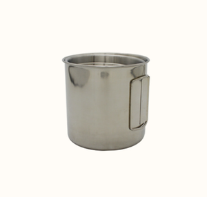 Ensemble de 4 tasses de voyage compactes en acier inoxydable avec poignées pliables pour le camping en plein air et l'usage quotidien - Product Image 2