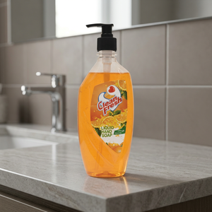 Savon liquide pour les mains, parfum d'orange fraîche, respectueux du pH de la peau, nettoyage en profondeur, hydratant, flacon pompe, soin familial, bon pour les mains - Product Image 4