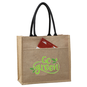Custom Printed Jute Tote <b>Bag</b> with Manufacturer of India Kolkata West Bengal Cheap Price Nice Printing High Quality Product - Product Image 3