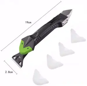 5 in 1 Silicone Caulking Tools stainless steelhead Glass Glue Angle Scraper Finishing Tool Sealant Caulk Grout Remover