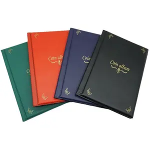 China Supplier Organizer Souvenir Gold Foil Collecting Book Holder 150 Coin Album