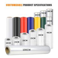 Op Maat Gemaakte Pvc Pe Rolfilm Verpakkingsmachine Vochtbestendige Zachte Stretch Wrap Film 500Mm Breedte Logo Gedrukt In China