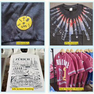 חולצת טי לגברים בגזרה רחבה עם כתפיים נמוכות, 100% כותנה 230 גרם, עם רקמה של לוגו והדפס דיגיטלי בהתאמה אישית - Product Image 6