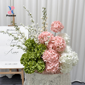 Soft Pink White <b>Hydrangea</b> Calla Lily Table Centerpiece <b>Artificial</b> <b>Flower</b> Arrangement for Wedding Reception Table - Product Image 1