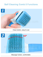 Peigne d'épilation en un clic Peigne d'épilation automatique pour chien Brosse de toilettage pour chien