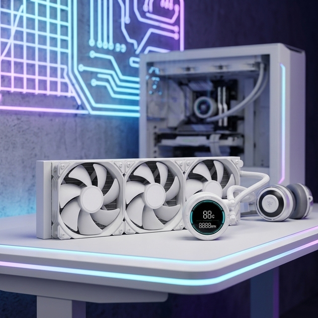 Manufacturer 360mm ARGB CPU Liquid Cooler Infinite Lens Temp Display Aluminum PC Water Cooling AIO Cooler for Computer Case