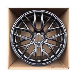 Rueda de aluminio forjado con llanta negra 6x139,7 para <span class=keywords><strong>Ferrari</strong></span> 488 para Porsche 992,2 Carrera 5x112 5x127 5x120 Rims19 100mm PCD 20mm ET - Product Image 3