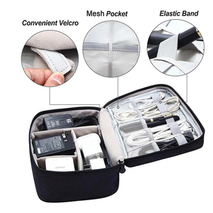 Sac de rangement de voyage pour accessoires électroniques étanches, organiseur de câbles universel personnalisé BSCI - Product Image 1