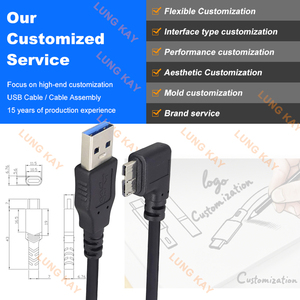 Cable USB <span class=keywords><strong>3</strong></span> Micro B LUNG KAY de 0.2m, Carga Rápida de 3A, Transferencia de Datos de 5Gbps, Cable USB <span class=keywords><strong>3</strong></span>.0 Tipo A Macho a Tipo Micro B de 90 Grados - Product Image 3