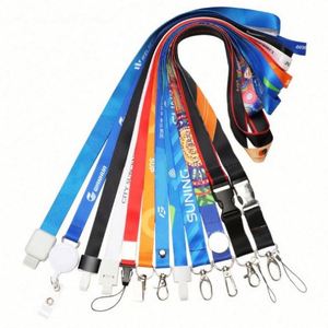 Customized Polyester Lanyard Silk Screen <b>Personalized</b> Dye Sublimation Heat Transfer <b>Keychain</b> Includes Neck ID Badge Card Holder - Product Image 3